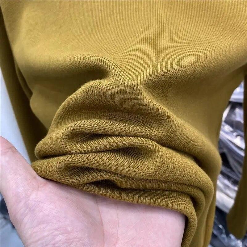 Tricotaj calduroase Camasa de baza cu guler ingrosat de pluș Pulover de dama Top subțire cu mânecă lungă Simplu Casual Nouă modă Toamnă Iarnă