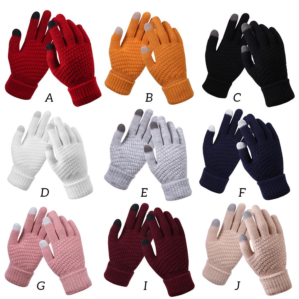 Gloves Screen Warm Mitten Unisex Woman Winter Gloves Knitted Mittens