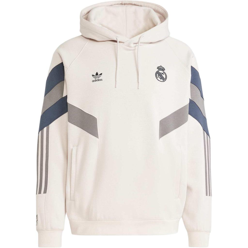 Adidas Originální lifestylová mikina s kapucí s výšivkou loga Unisex Mikiny Krémová IM7466
