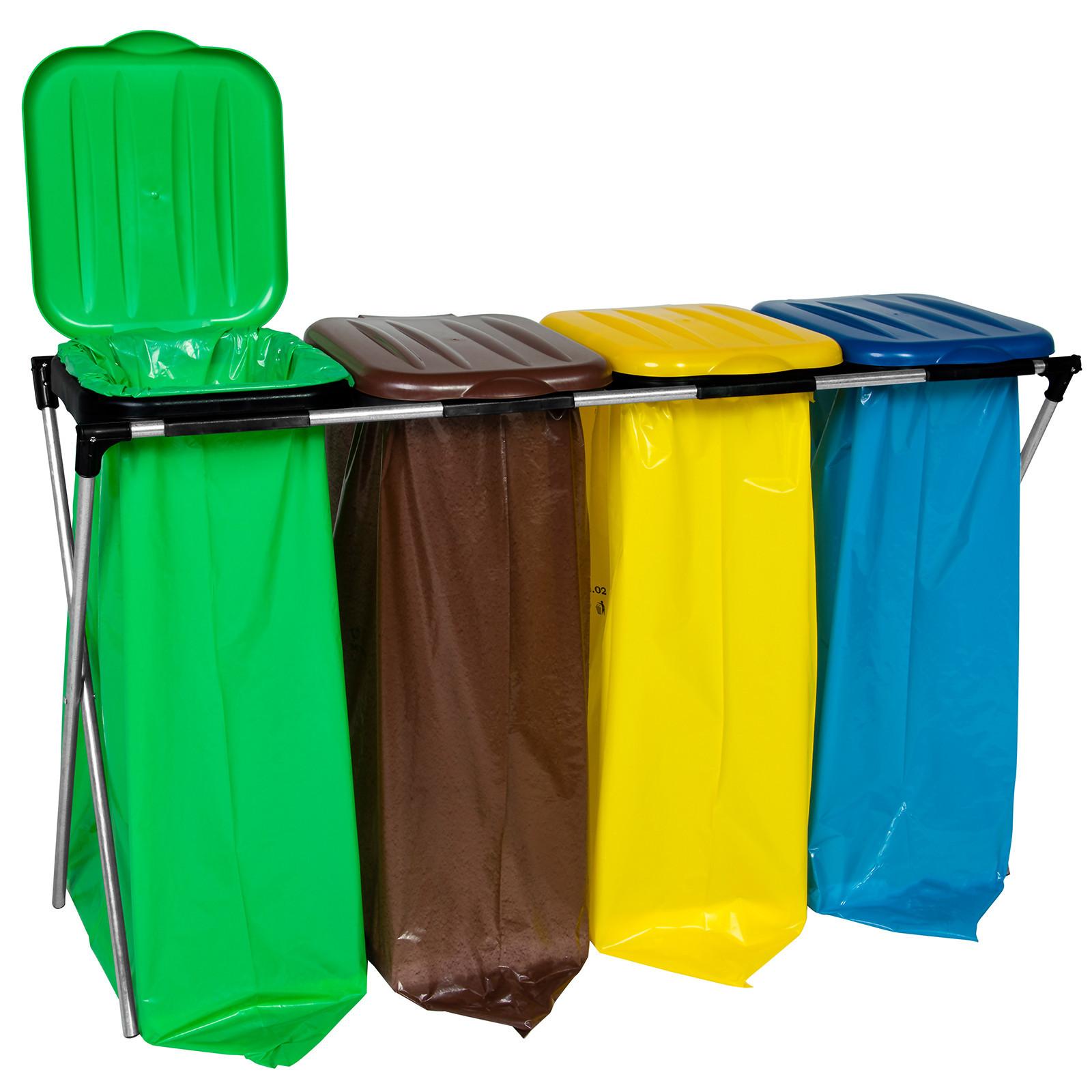 120L garbage bag holder for sorting 4 types of waste