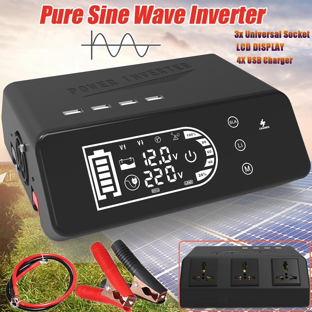 Pure SineWave Portable Inverter Car Power Inverters Inverter Pure Sine Power Inverters Versatile DC12V to 110V/220V