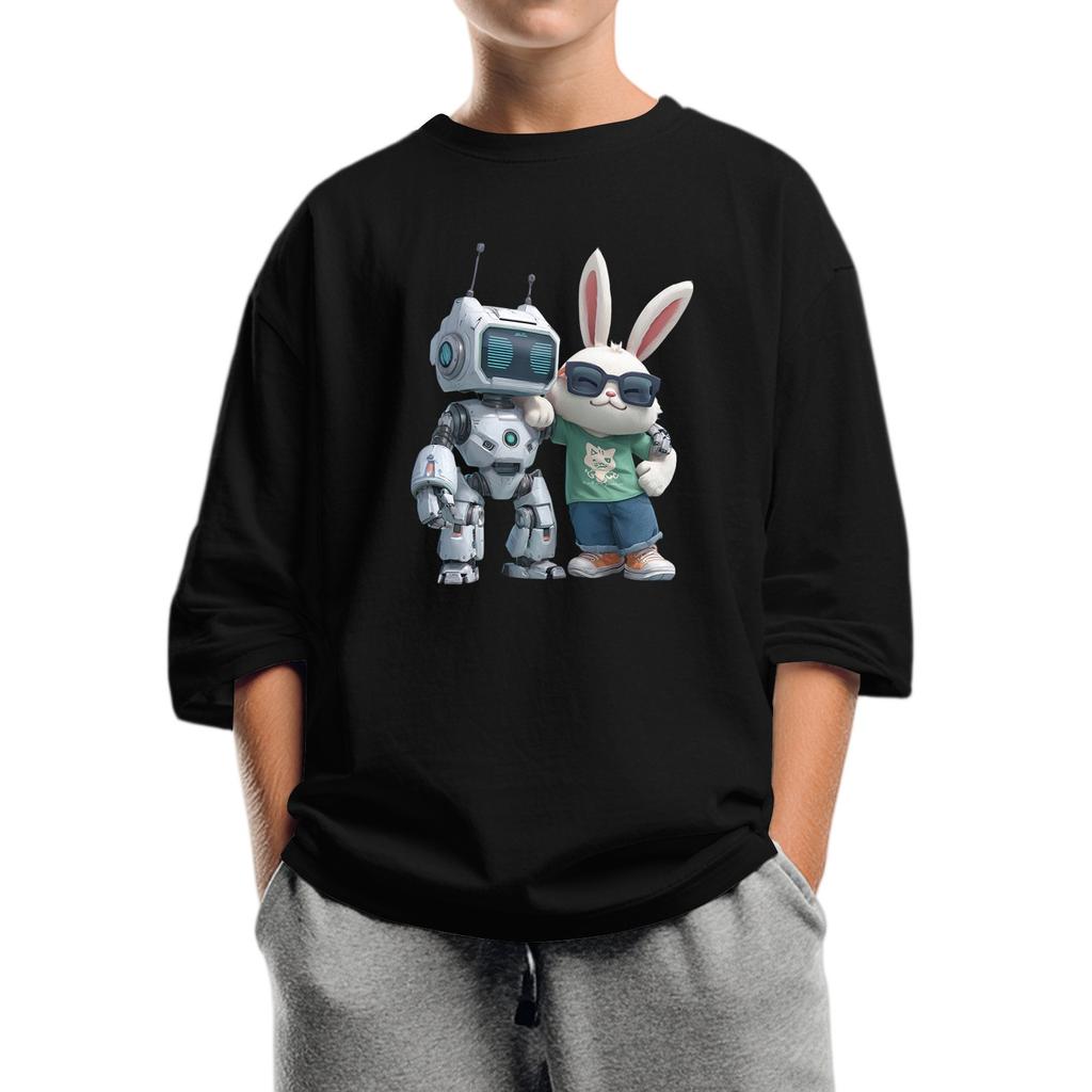 Children's Fashion Printed Round Neck Seven Sleeve Top Casual T-Shirt