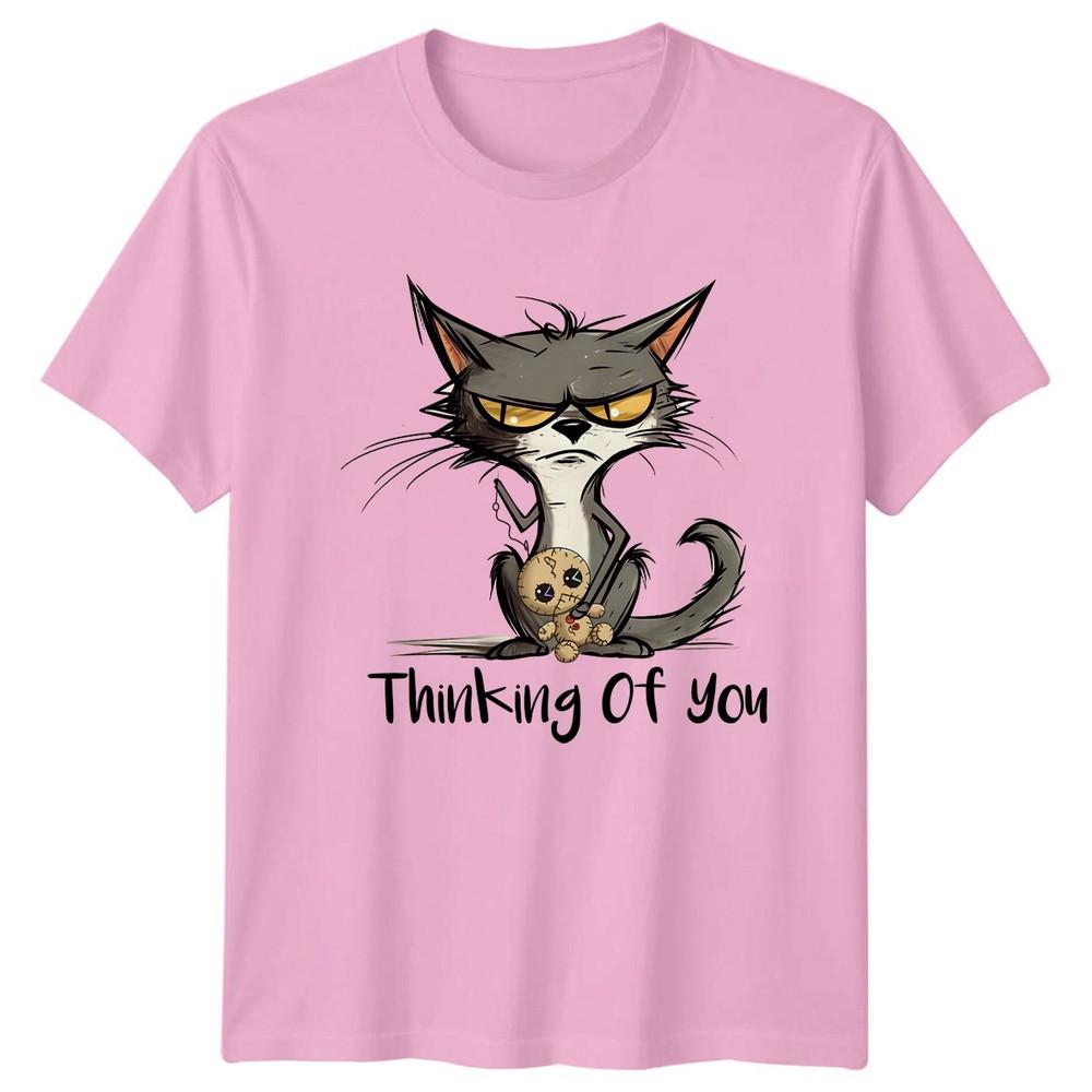 Thinking Of You TShirt Voodoo Cat Sarcastic Humor Birthday Gift For Him And Her