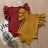 Europäischer & Amerikanischer Stil Spitze Ärmel Baby Mädchen Strampler - Säugling & Kleinkind Dreieck Druckknopf Schritt Krabbelanzug