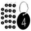 1Set Numbered Key Tags Plastic Round Number Tag 1-20 for Organizing Keys Cards Bags Lockers Efficient Identification Labels