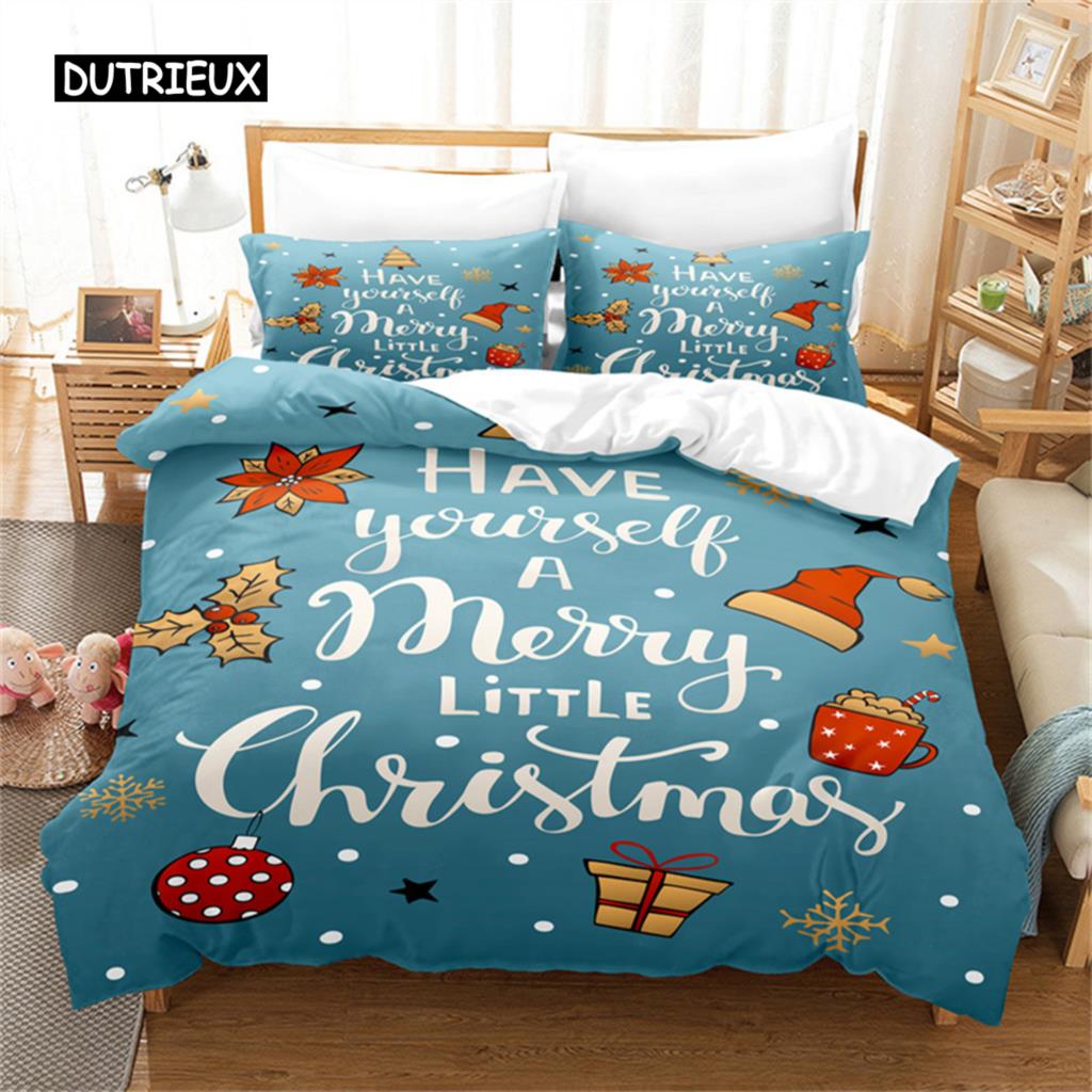 

Пододеяльник с изображением Санта-Клауса, красный, белый, комплект постельного белья, Счастливого Рождества, счастливого Нового года, комплект одеяла, детский пододеяльник для декора, подарок EU single(135x200cm)