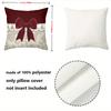 1 Pieces Red Bow Lace Patterned 2D Printed Throw Pillow Polyester pillowcase, sofa decorative cushion cov Headboard Pillow