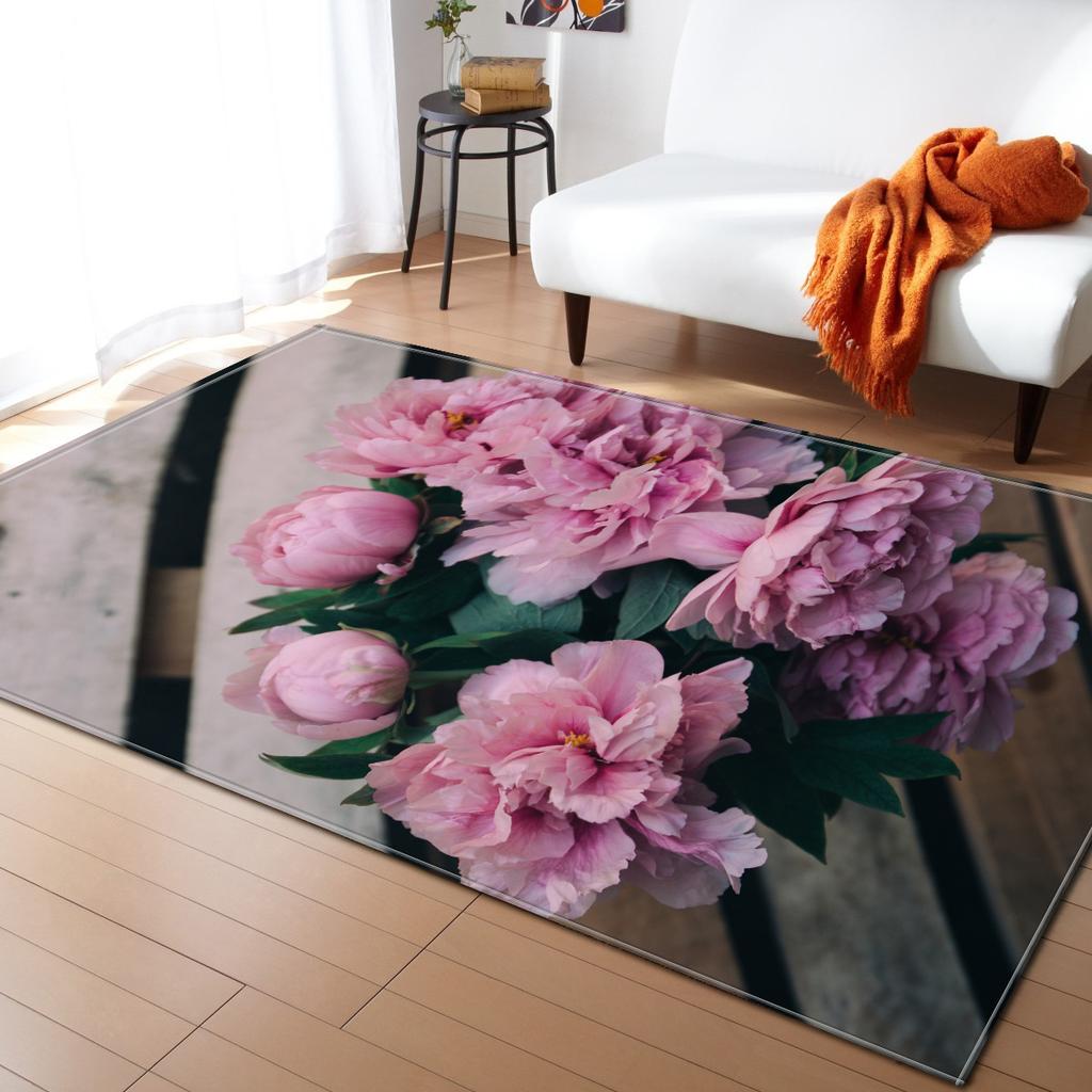 Animal And Plant Living Room Carpet Bedroom Dining Room Floor Mat Pattern Size