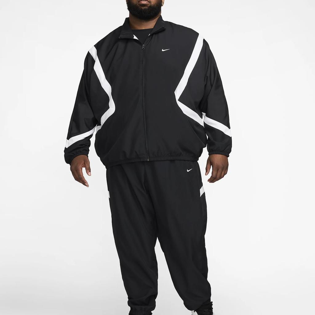 Nike Icon Retro Sports Stand Collar Zipper Design Color Block Logo Print Long Sleeve Jacket Men jackets Black White FZ0248-010
