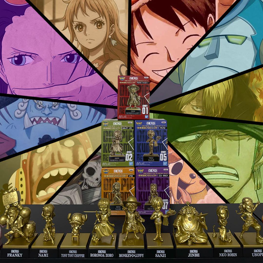 

[USED] One Piece Kumamoto Figures Monkey D. Luffy, Roronoa Zoro, Sanji, Nami, Robin