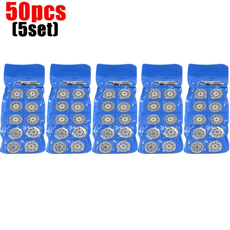 22mm Diamond Cutting Wheel Disc Set Grinding Circular Saw Blade Metal Cut Off Abrasive Tools for Dremel Rotary Tool with Mandrel
