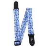 Blue Flower Design Polyester Ukulele Strap Blue Perri's 1.5" Color