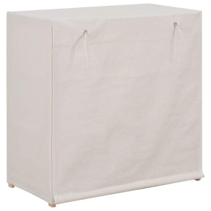 VidaXL Shoe Cabinet with Cover White 79x40x80 Cm Fabric