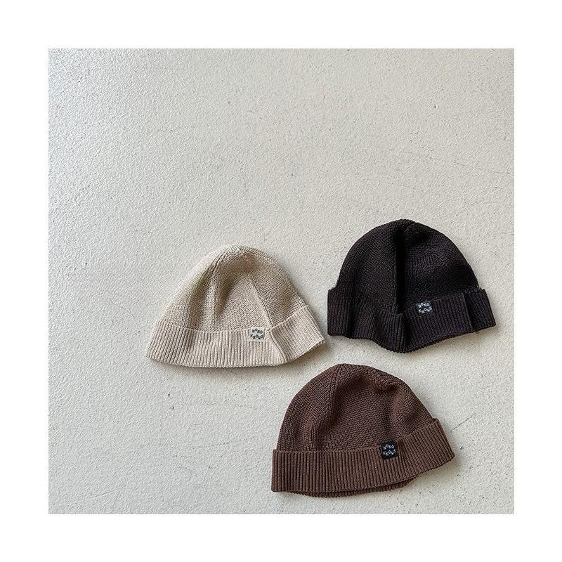 New Baby Woolen Cap Thin Knitted Melon Rind Cap  Retro and Stylish Children's Pullover Cap for Men