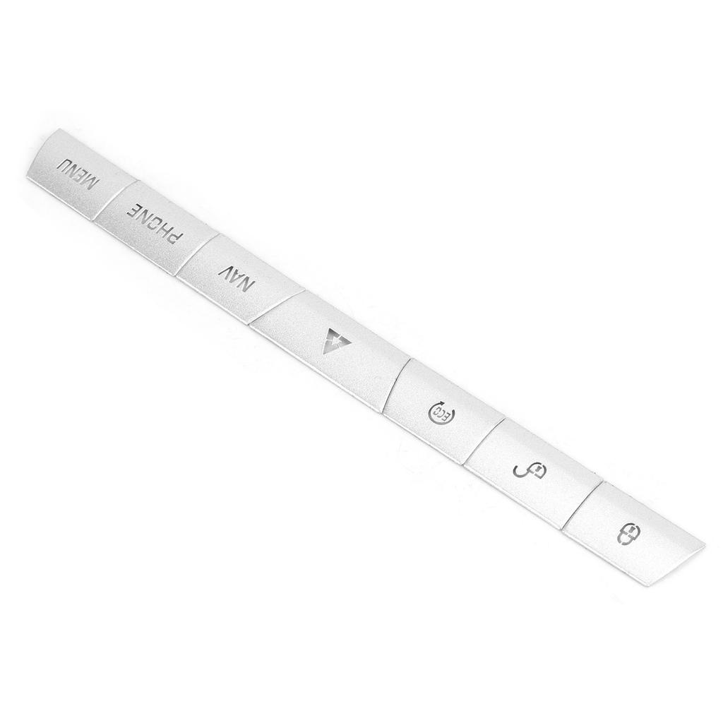 7Pcs Multimedia Panel Button Cover Sticker Silver Aluminium Alloy Fit for Jaguar XF 2012?2015