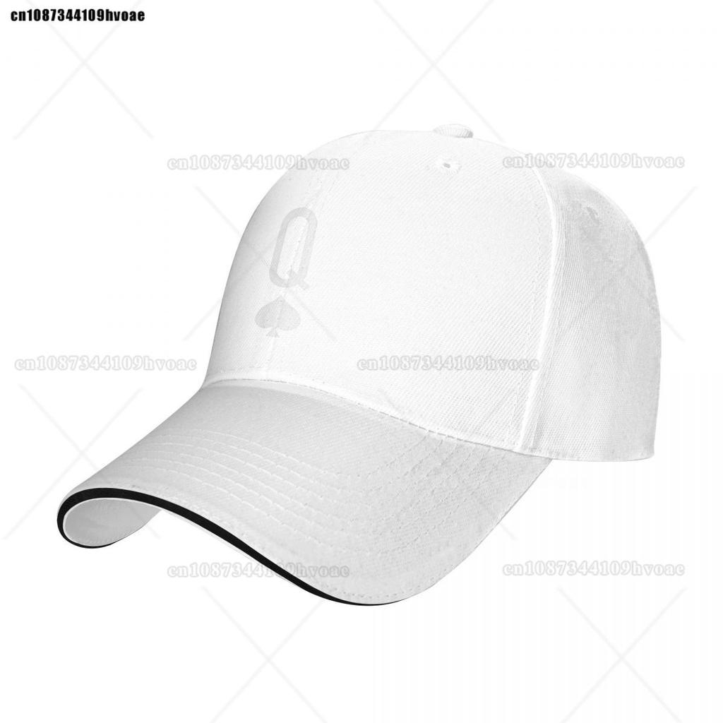 Black And White Queen Of Spades Card Game Baseball Cap Snapback Caps Hip Hop Hats Classic Casual Hat