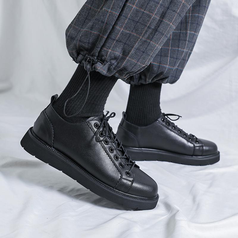 Fashion Casual men's shoes Minimalist fashionable and versatile styles Business Office Outdoor casual youth shoes Quality Adult Black