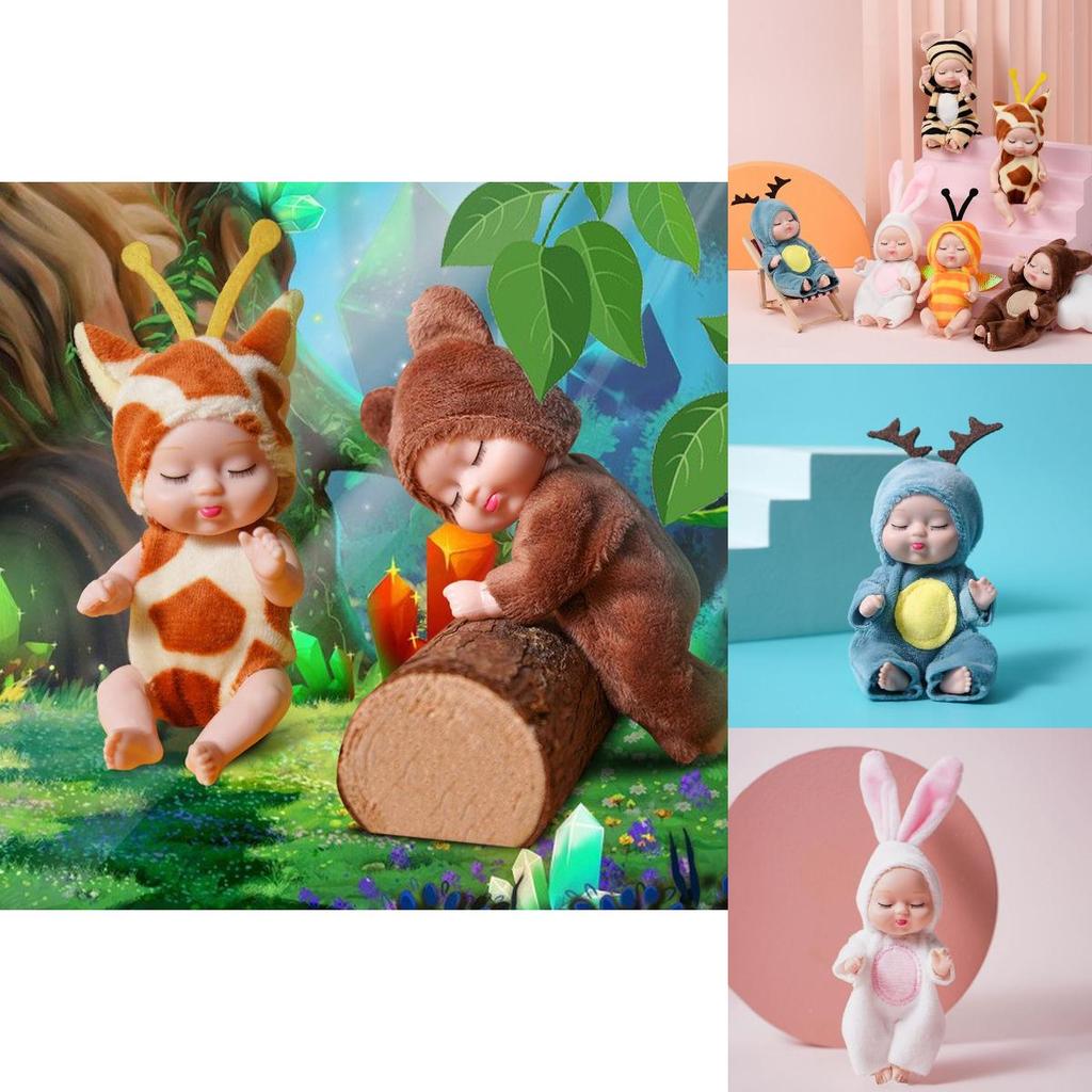 Crafted Lifelike Sleeping Newborn Baby Doll With Rotatable Limbs**