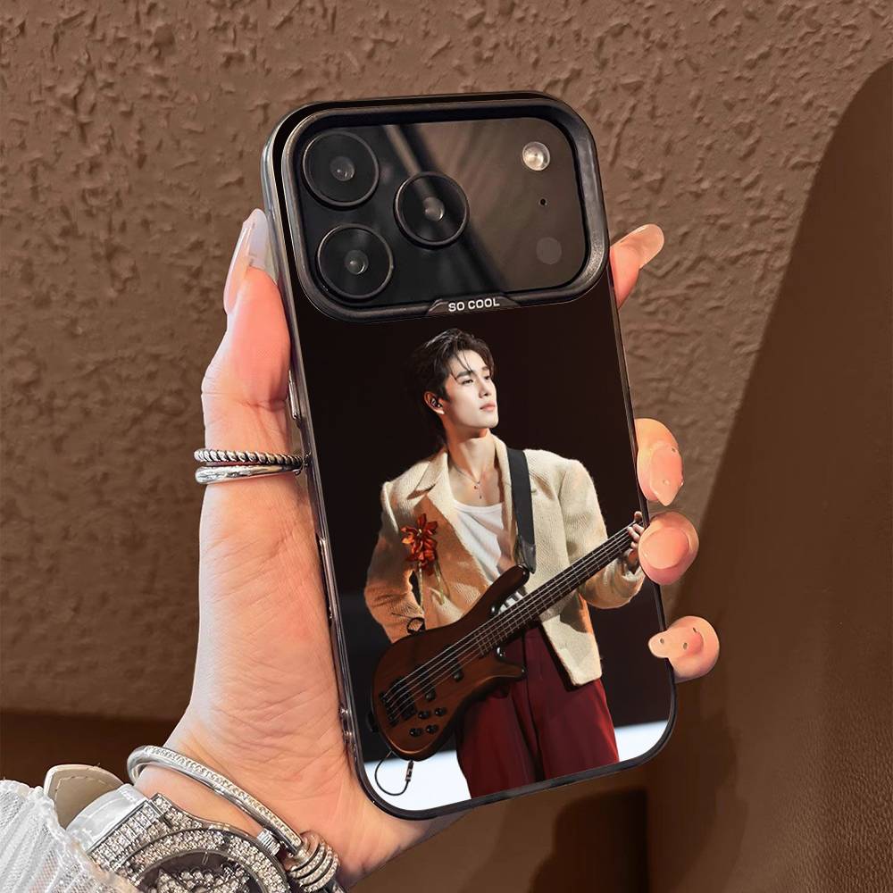 P-Phuwin A-Actor Tangsakyuen Phone Case For iPhone 17,16,15,14,13,12,11,Pro,Max,Plus,E,SE4,Air,Mini Black IMD Box