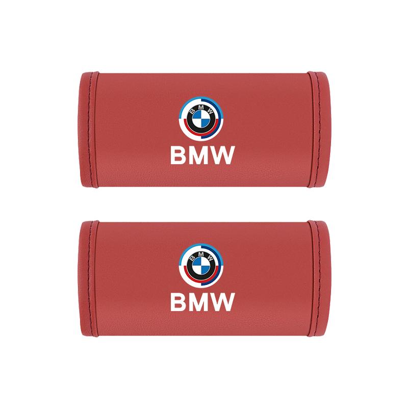 DJSA5 2Pc Car Anti Slip Pull Glove Car Leather Handle Protector Cover sticker For BMW F20 E60 E34 G30 E48 F30 X3 Performance M F40 E90