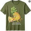 Herren Damen Lustiges Ananas-Pizza T-Shirt Shhh Niemand Muss Es Wissen Grafik-T-Shirt Sommer Lässig Kurzarm Essen Meme Oberteile