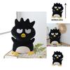 Cartoon Cool Black Penguin Plush Toy With Ultra Soft Short Fur For Kids And Teens