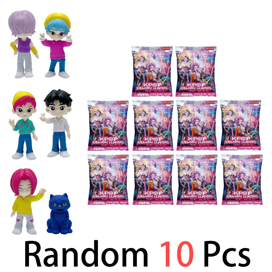 Anime K-pop Demon Hunters Series Figure Bag Tiger Figurine Toy Desk Decoration Statues Ornament Halloween Christmas Kid Gifts