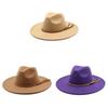 Vintage Wool Felt Fedora Hat With Wide Brim For Outdoor Travel And Casual Wear