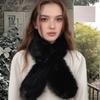Thickened Hair Collar Fur Scarf For Women Warm Solid Color Shawl Female Fur Scarf Imitation Plush Snood Fur Collar Girl Scarves