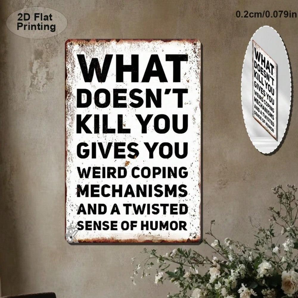 Motivational Tin Sign Vintage Metal Wall Art 8x12 Inch Retro Home Bar Decor