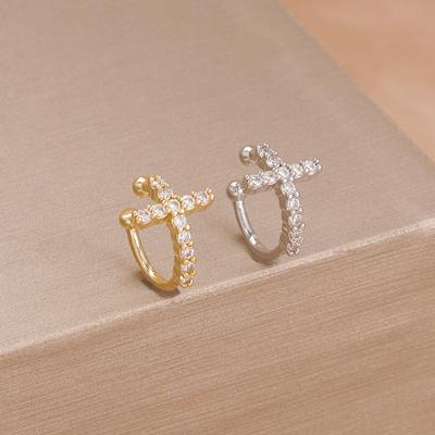 1PC Fashion No Piercing Ear Cuff Cross Earrings for Woman Fake Piercing Earcuff Clips Earrings for Women Cuffs Jewelry