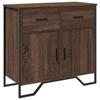 VidaXL Buffet Brown Oak 79.5x35.5x74.5 Cm Engineered Wood 848548