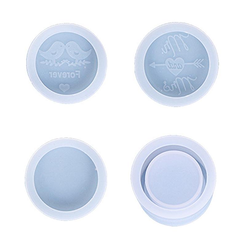 Lovers Ring Box Resin Mould Jewelry Box Mould Round Silicone Resin Mould Ring Storage Box Mould for Diy Craft Casting 1