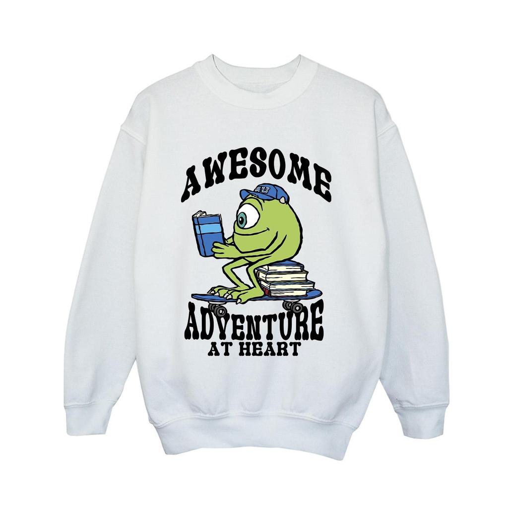 Monsters Inc Boys Reading Awesome Mike Wazowski Sweatshirt