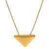 Fashion New Simple 2026 Golden Triangle Personality Clavicle Chain Cold Wind Advanced Plated 18K Gold Necklace