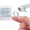 [150-Pack] Dual-Ply Fuel Hose Clamp Set - Fits 5 to 14, Spring Design, Easy Installation, Versatile - Includes Clear Storage Box, Stainless Steel Ho
