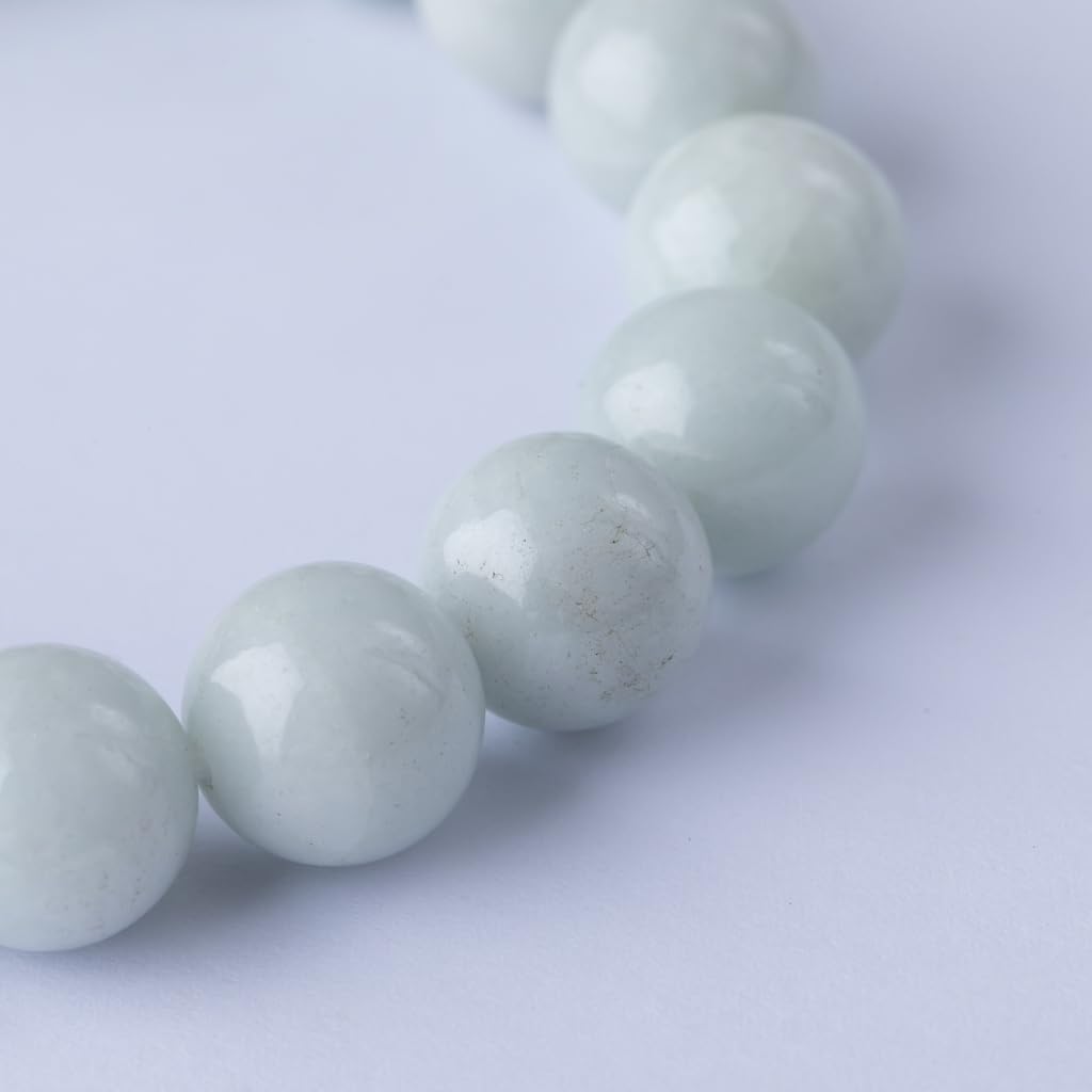 18cm Large White Itoigawa Natural Jadeite Japanese National Jomon Power Stone Jadeite Workshop Special Paulownia Wood Quality Guarantee ABR0895 (12mm