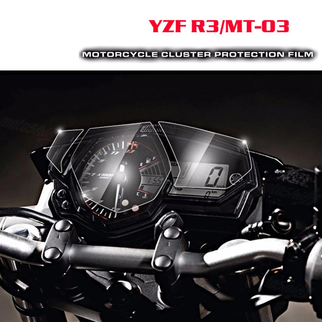 Clear Anti Scratch Motorcycle Instrument Screen Protector Durable Plastic Film for Yamaha MT 03 Cluster