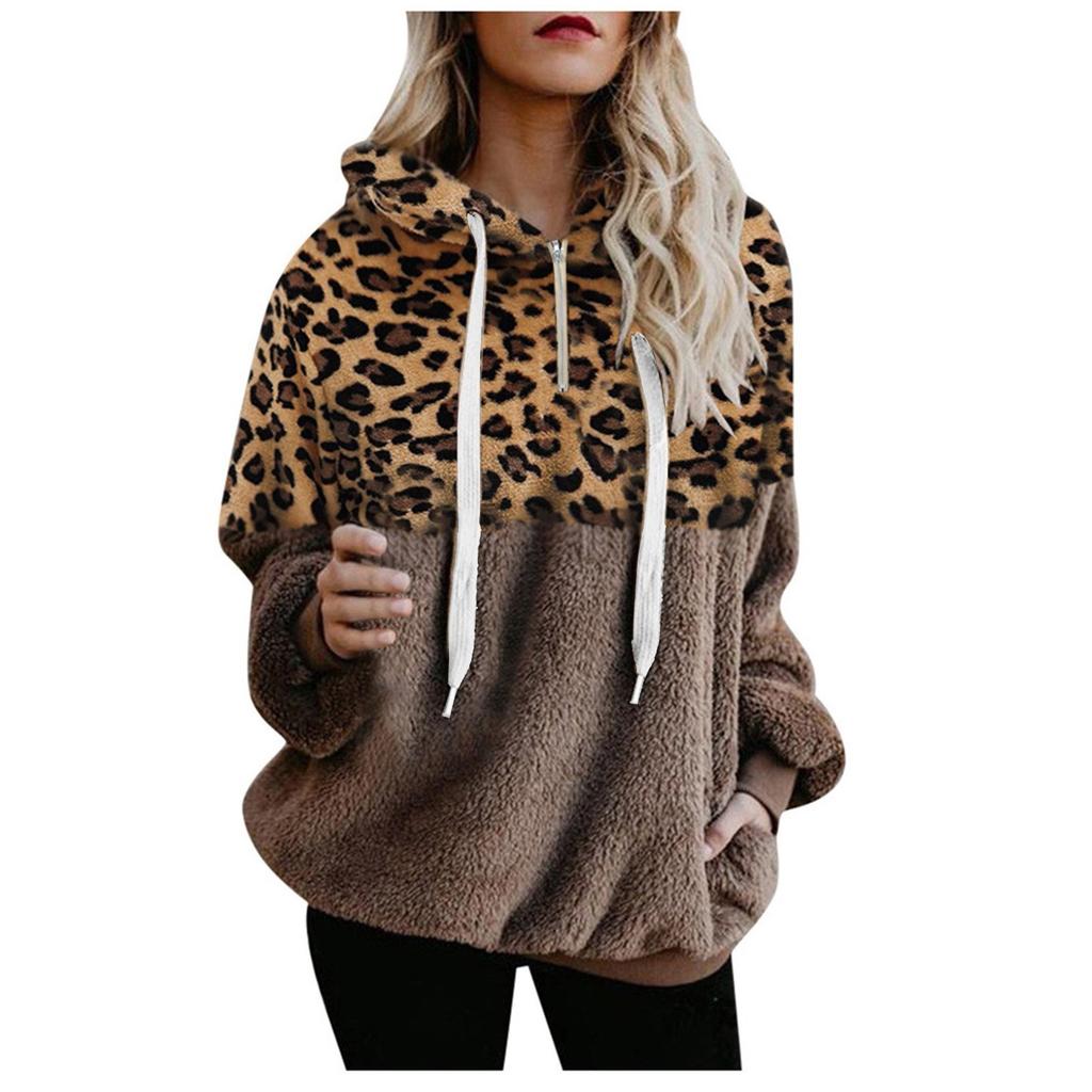 Damenmode-Pullover mit Farbblockierung und Kapuze, genäht, langen Ärmeln und Reißverschluss