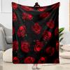 Stained Glass Rose Flannel Blanket,Lightweight,Office Blanket,Sofa Blanket,Comfortable Blanket