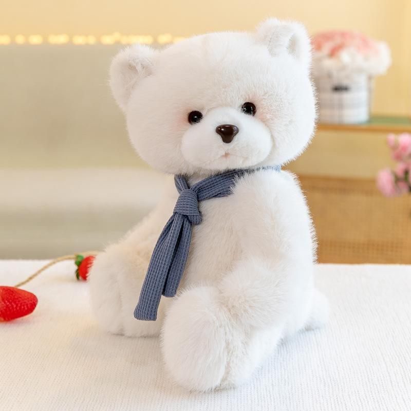 Cute Teddy Bear Plush Toy Doll Little White Bear Sleeping Doll Birthday Gift for Girlfriend