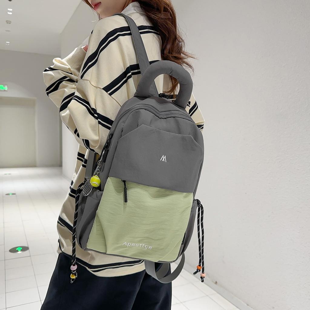 Schoolbag new casual backpack multi-functional trend versatile portable lightweight crossbody dual-purpose backpack small backpack