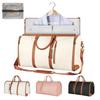 Luxmega Travel Bag, 2 In 1 Luxemega Bag with Wheels, Travel for Carry On/Garment Bag All In One (Beige)