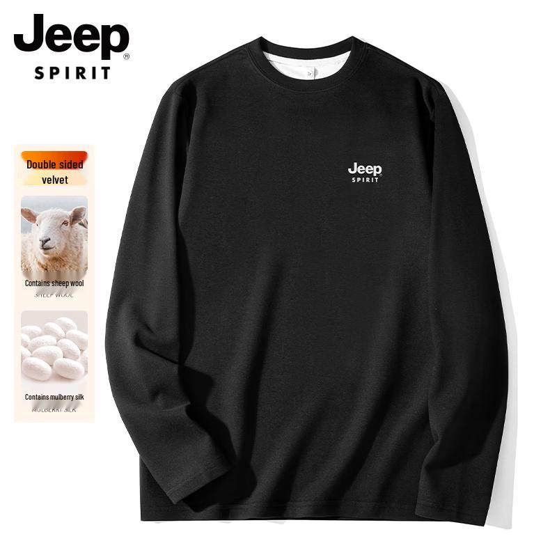 JEEP SPIRIT Men s Merino Wool Silk Blend Thermal Long-Sleeve T-Shirt 2XL