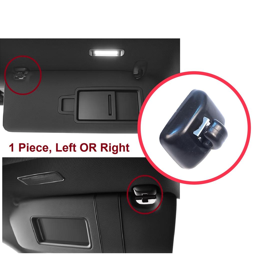 BDP1656 1 Piece Sun Visor Shade Holder Hook Clips Black Color for  A1 A3 A4 B7 B8 B9 A5 A6 C6 Q2 Q3 Q5 TT Seat Exeo