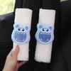 2 PCS Car Cartoon Cute Monster Shoulder Protection Cover, Seat Belt Protection Cover, Anti Pinch Neck, Soft and Creative