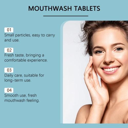 Teeth Cleaning Tablets for Fresh Breath and Oral Hygiene - Gentle Mint Flavor, Travel-Friendly Dental Care Solution for Adults (1 Piece)