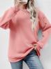 2024 Autumn/Winter Women's Solid Color Round Neck Long Sleeve Casual Loose Hoodie