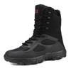 Men's High-Top Velvet Lined Outdoor Hiking Boots - Warm Snow, Climbing, and Military Style Combat Boots (Large Size)