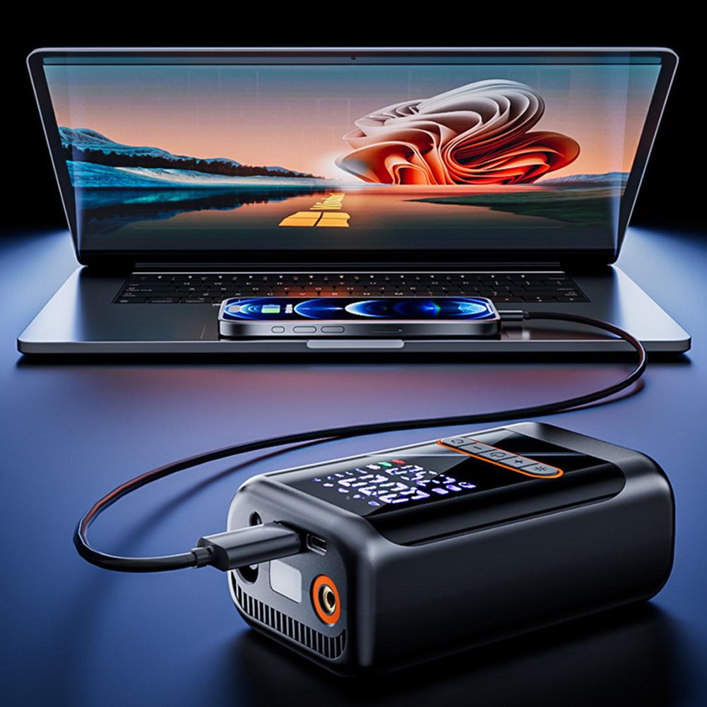 Portable Air Compressor USB Rechargeable Wireless Tire Inflator High Pressure Air Pump Motorcycle Inflation Accessories